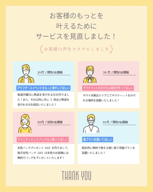 お客様の声にお応えしました